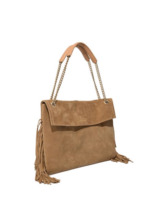 Borsa Venus Peach Fringe Midi a spalla in suede Biscotto ORCIANI | B02212 PFGBIS